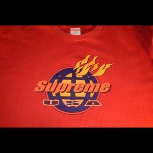 Supreme Fire USA Red Tee XL